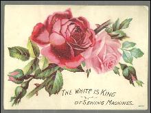 Victorian Trade Card for White Sewing Machine Co., Cleveland, Ohio with Roses