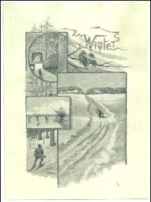 Victorian Trade Card for 1886 Calendar, Published by Paul Howland, Jr Winter