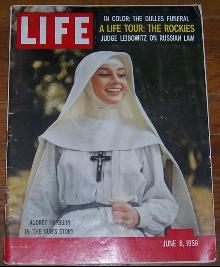 Life Magazine June 8, 1959 Audrey Hepburn in The Nun's Story on cover