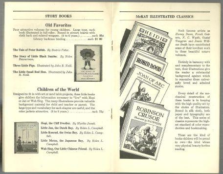 Books for Boys and Girls 1942 Catalog for David McKay Publishing Philadelphia