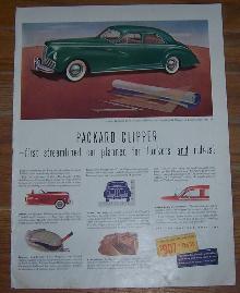 1941 Packard Clipper World War II Life Magazine Advertisement