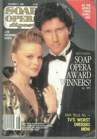 Soap Opera Digest December 2, 1986 Patsy Pease and Charles Shaughnessy From DOOL