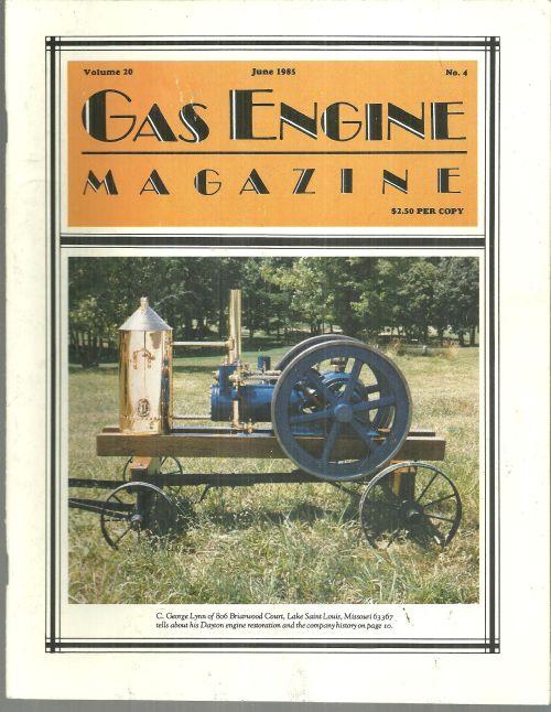 Gas Engine Magazine June 1985 Dayton Engine Restoration on Cover