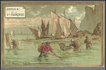 Victorian Trade Card for Chocolat de la Cie Francaise with Fisherman Normandie
