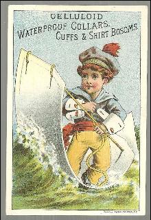Victorian Trade Card for Celluloid Waterproof Collars and Cuffs with Sailor Boy