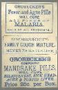 Victorian Trade Card for Grobecker's Fever and Ague Pills With Leafy Scene