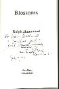 Blossoms Signed by Ralph Hammond 1990 1st edition Poetry