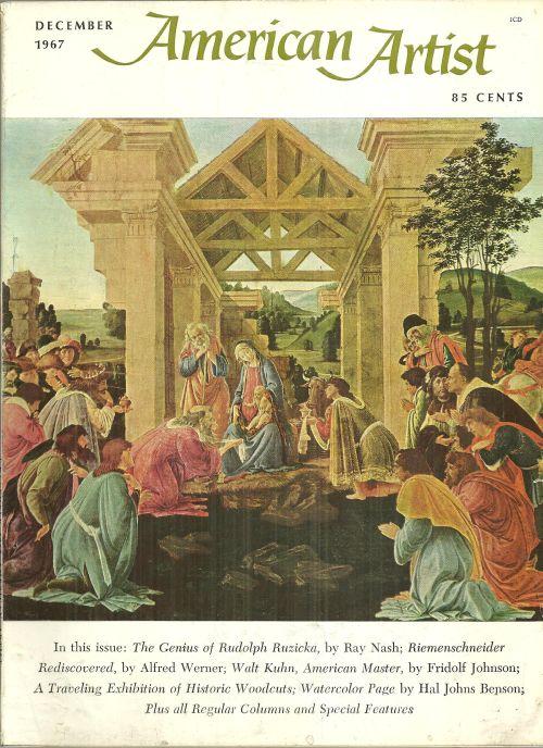 American Artist Magazine December 1967 Adoration of the Magi by Sandro Botticell