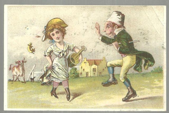 Victorian Trade Card for Fleischmann and Co.' s Yeast with Dancing Couple