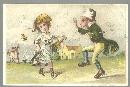 Victorian Trade Card for Fleischmann and Co.' s Yeast with Dancing Couple