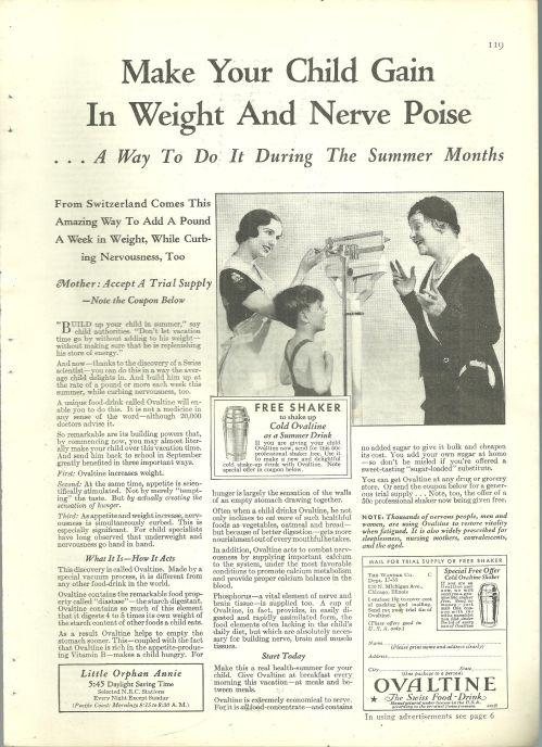 1932 Good Housekeeping Magazine Advertisment for Ovaltine For Child Growth