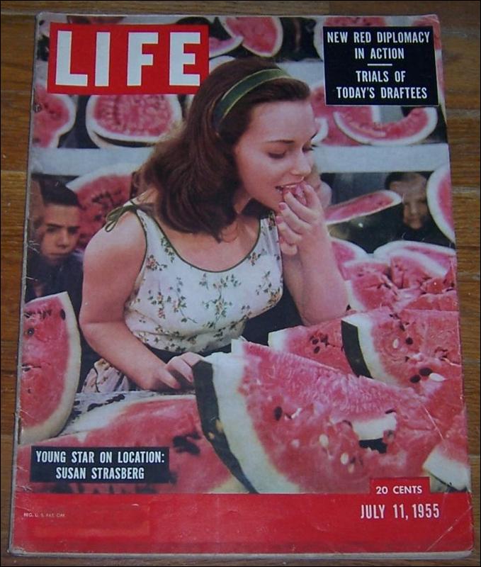 Life Magazine July 11, 1955 Young Star on Location: Susan Strasberg on cover