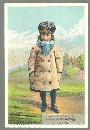 Victorian Trade Card for Nat. Wolfe & Co. , Druggists Little Girl Dressed Winter