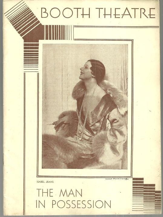 Playbill Isabel Jeans in the Man in Possession, January 12, 1931