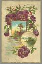 Victorian Trade Card For Capital Coffee with Pansies