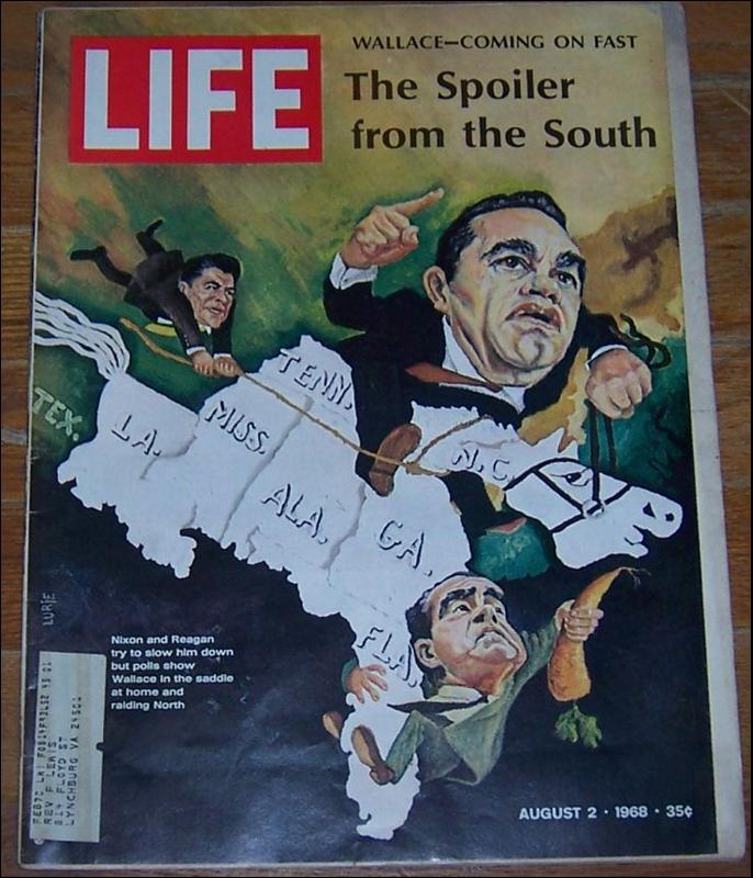 Life Magazine August 2, 1968 Wallace Spoiler From the South on the cover
