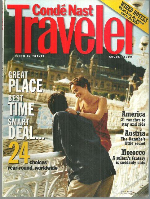 Conde Nast Traveler Magazine August 1999 San Sebastian, Spain on the Cover