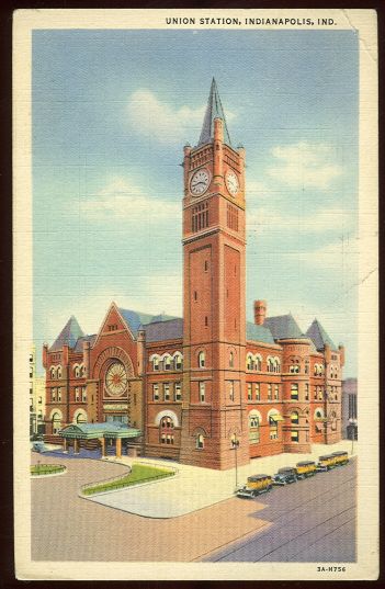 Postcard of Union Station, Indianapolis, Indiana