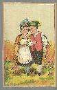 Victorian Trade Card for Shaw's Snow Puff Baking Powder with Courting Couple