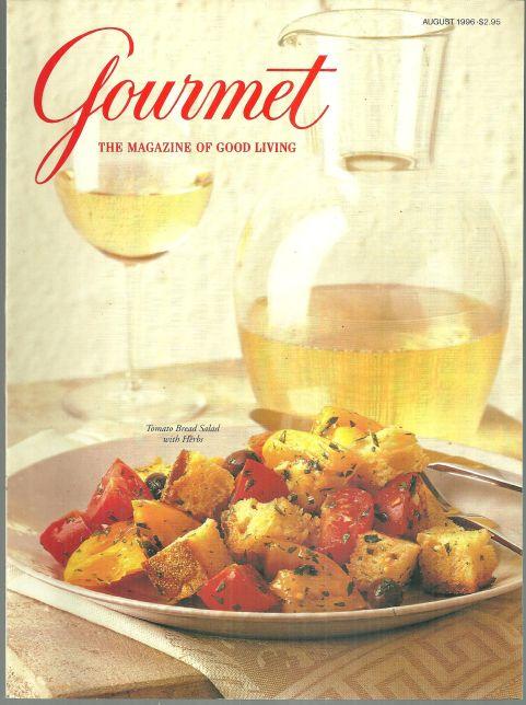 Gourmet Magazine August 1996 Herbed Tomato Bread Salad On Cover
