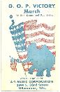 G. O. P. Victory March 1960 Milwaukee County Republican Party Sheet Music