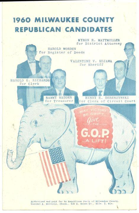 G. O. P. Victory March 1960 Milwaukee County Republican Party Sheet Music