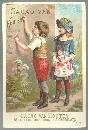 Victorian Trade Card for Cacao Van Houten. C. J. Van Houten With Boy and Girl
