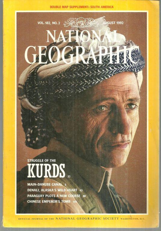 National Geographic Magazine August 1992 Struggle of the Kurds by Hitchens