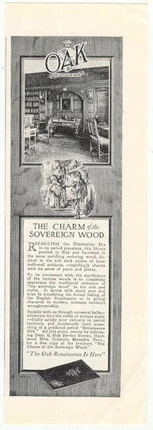 Oak the Sovereign Wood 1926 Advertisement