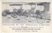 Harold Warp Pioneer Village Minden, Nebraska Postcard
