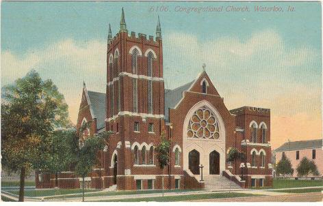 Postcard of The Congregational Church, Waterloo, Iowa