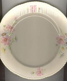 Homer Laughlin Liberty Dinner Plate with Cosmo Flowers