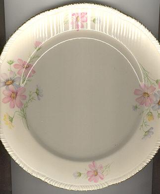 Homer Laughlin Liberty Dinner Plate with Cosmo Flowers