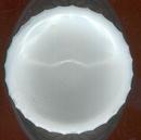 Milk Glass Covered Compote Star Design