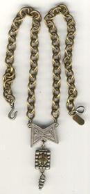Marcy Feld Metal Necklace Bow and Leaf Charm