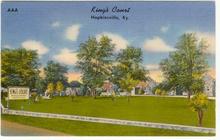 King's Court, Hopkinsville, Kentucky 1955 Postcard