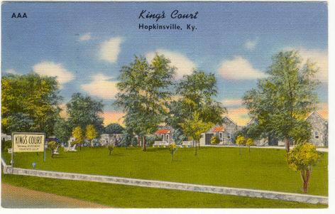 King's Court, Hopkinsville, Kentucky 1955 Postcard