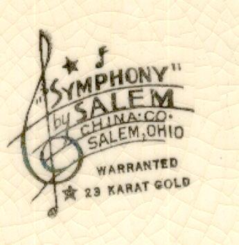 Salem China Symphony Dinner Plate