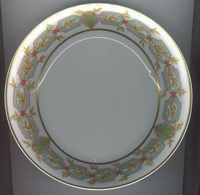 Haviland Limoges Flat Soup Bowl Green Garland Design