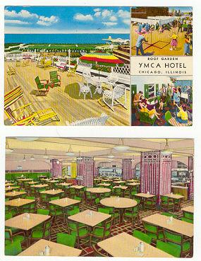 Two postcards of Chicago, Illinois YMCA