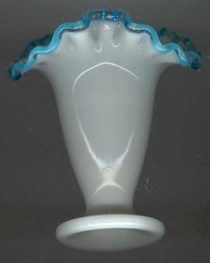 Fenton Aquacrest Ruffled Edge Vase