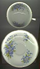 Royal Grafton China Cup and Saucer with Blue Flowers