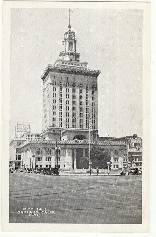 Real Photo postcard of City Hall, Oakland, California