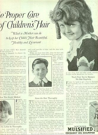 Mulsified Cocoanut Oil Shampoo 1921 Advertisement