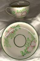Japan Cup and Saucer with Red and Purple Fruit