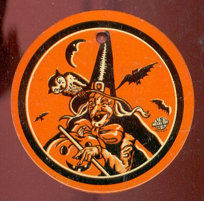 Halloween Noise Maker With Witch and Bats