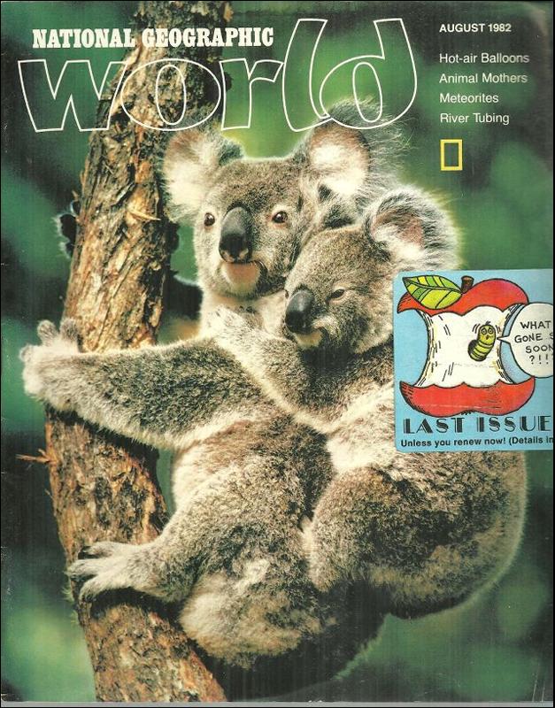 National Geographic World Magazine August 1982 Hot Air Ballooning and Metorites