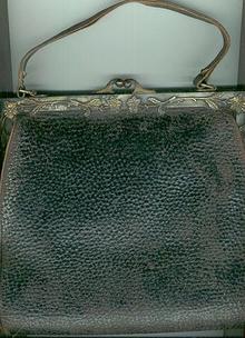 Leather Purse with Floral German Silver Clasp