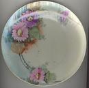 Handpainted Pink and Purple Flowers Plate