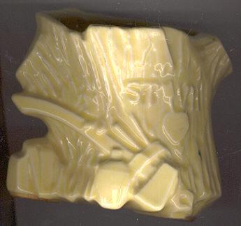 McCoy Yellow Tree Stump Planter